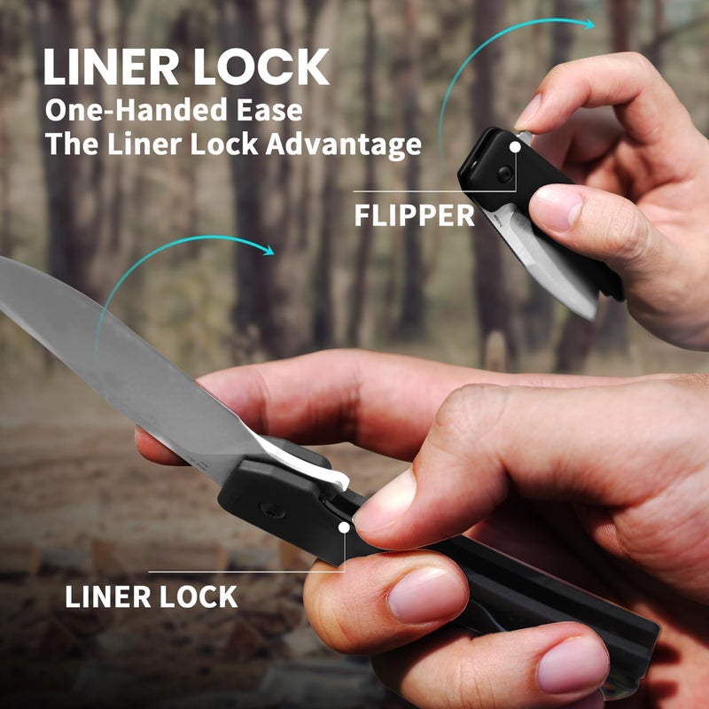 KIZER Nice Guy Pocket Folding Knife, 2.84" Nitro V Blade, Lightweight Sharp Camping and Hiking Knife, Tough Aluminium Handle, Liner Lock Flipper Knives V3011A2 - Image 3